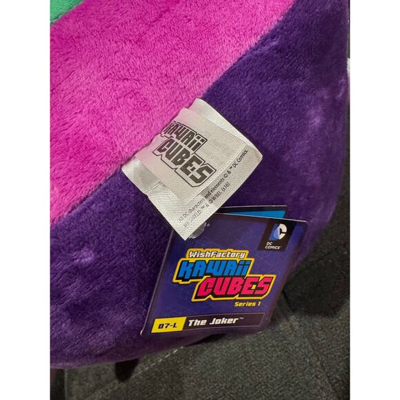 NWT Kawaii Cubes DC Comics JOKER Plush Stuffed Large L 8” Wish Factory - Picture 5 of 5